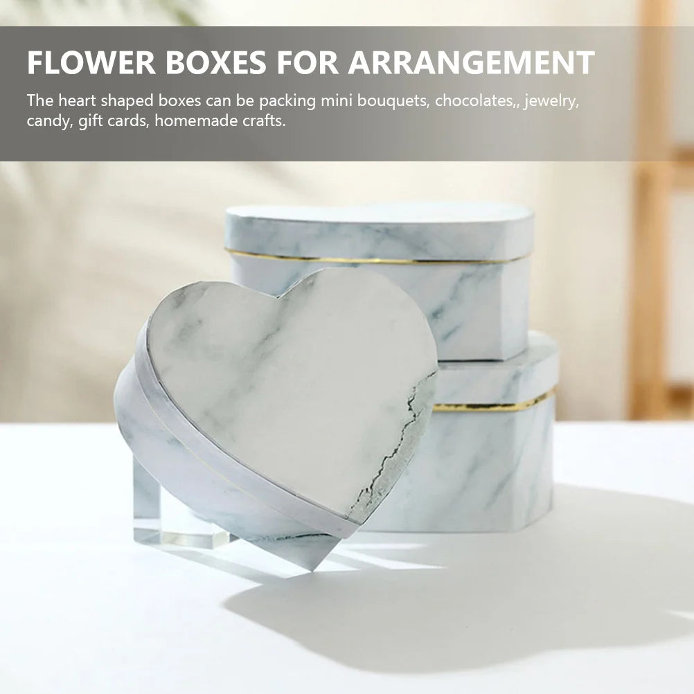 Box Boxes Flower Gift Heart Paper Shaped Cardboard Arrangement Lids