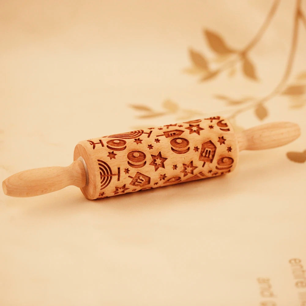 Patterned Mini Rolling Pin for Baking