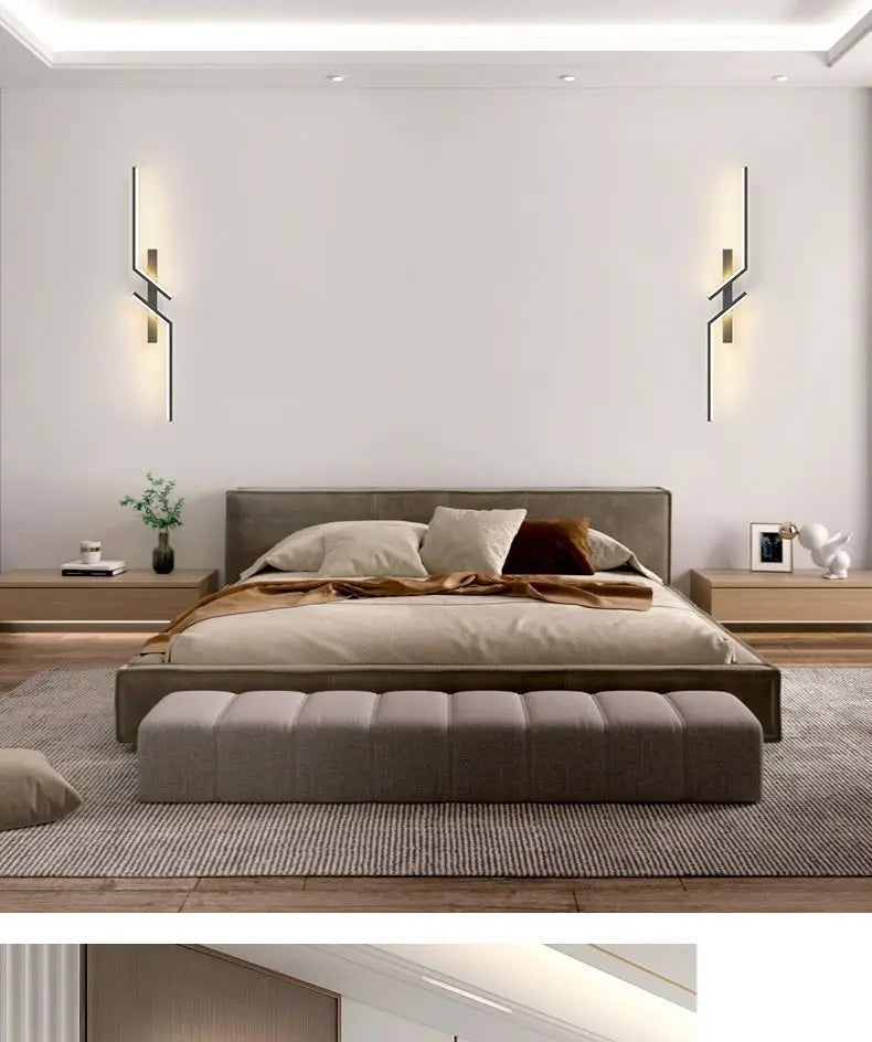 Modern Minimalist LED Wall Lamp Lights For Bedroom Bedside